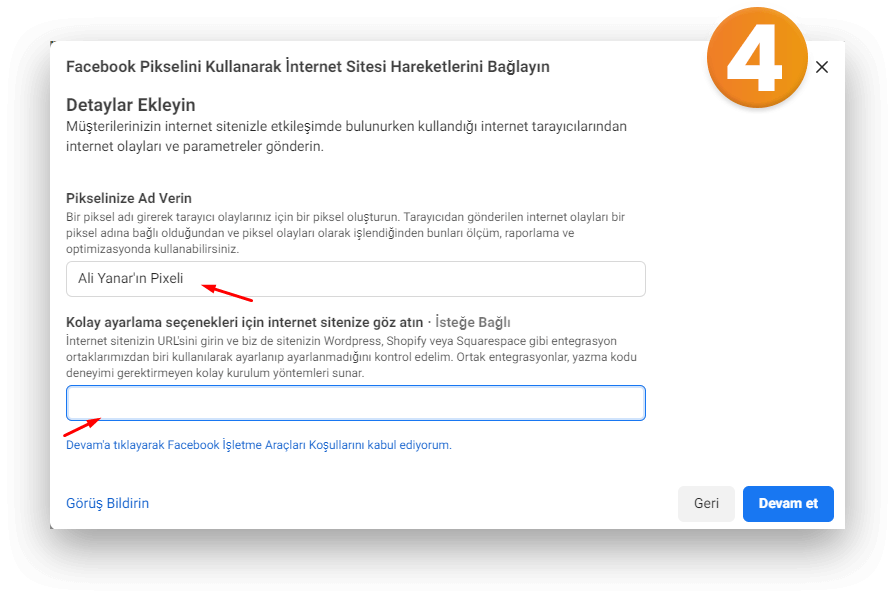 Facebook Pixel Kurulumu